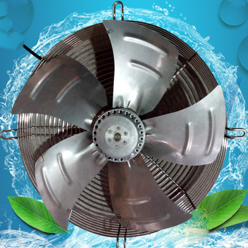 Külső rotor axiális áramlású ventilátor hálófedél ventillátor hűtőberendezés nagykereskedelmi fagyasztó ventilátor 304 rozsdamentes acél